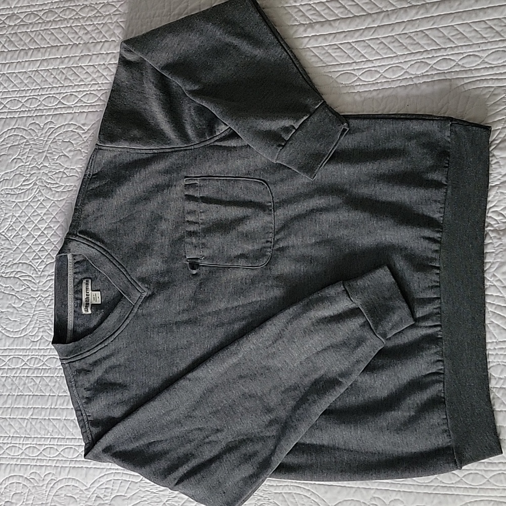 Weatherman Men's Gray V-Neck Sweatshirt